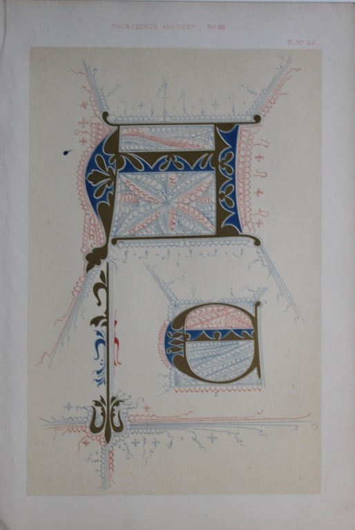 Tymms and Digby Wyatt - Chromolithographic print from the Art of Illuminating 1860 (1 of 1)