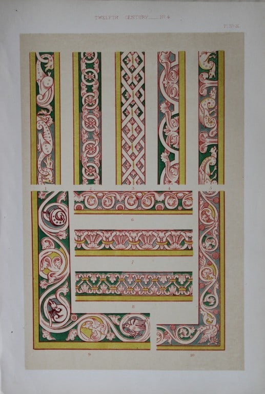 Tymms and Digby Wyatt - Chromolithographic print from the Art of Illuminating 1860 (1 of 1)