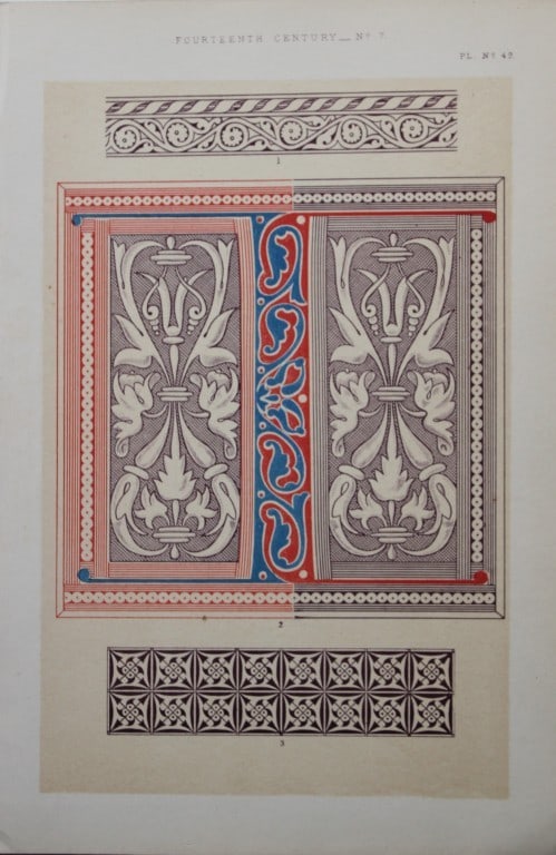 Tymms and Digby Wyatt - Chromolithographic print from the Art of Illuminating 1860 (1 of 1)