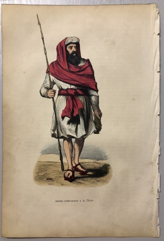 A Wahlen - Woodcut engraving of a Jesuit missionary in China 1843 (1 of 1)