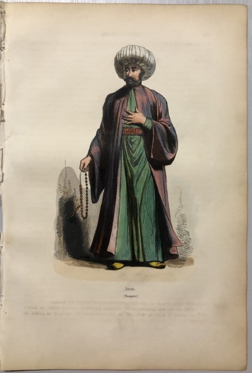 A Wahlen - Woodcut engraving of an Imam 1843 (1 of 1)