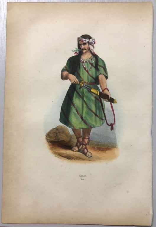 A Wahlen - Engraving of Korian man 1843 (1 of 1)