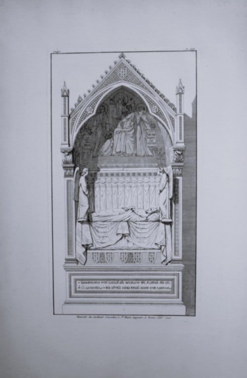 Seroux D'Agincourt - Engraving of monuments in France 1823: This engraving is from Histoire de l'art par les monumens, depuis sa de?cadence au IVe sie?cle jusqu'a? son renouvellement au XIVe (History of art through monuments, from its decline in the 4th centur