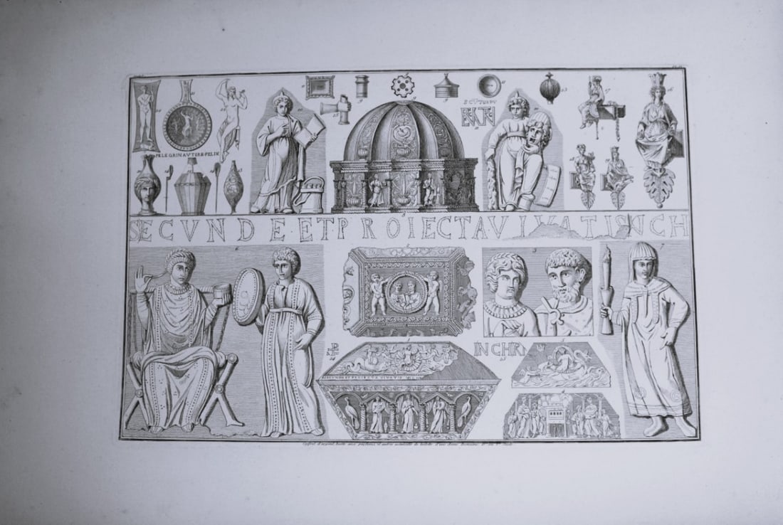 Seroux D'Agincourt - Engraving of monuments in France 1823: This engraving is from Histoire de l'art par les monumens, depuis sa de?cadence au IVe sie?cle jusqu'a? son renouvellement au XIVe (History of art through monuments, from its decline in the 4th centur