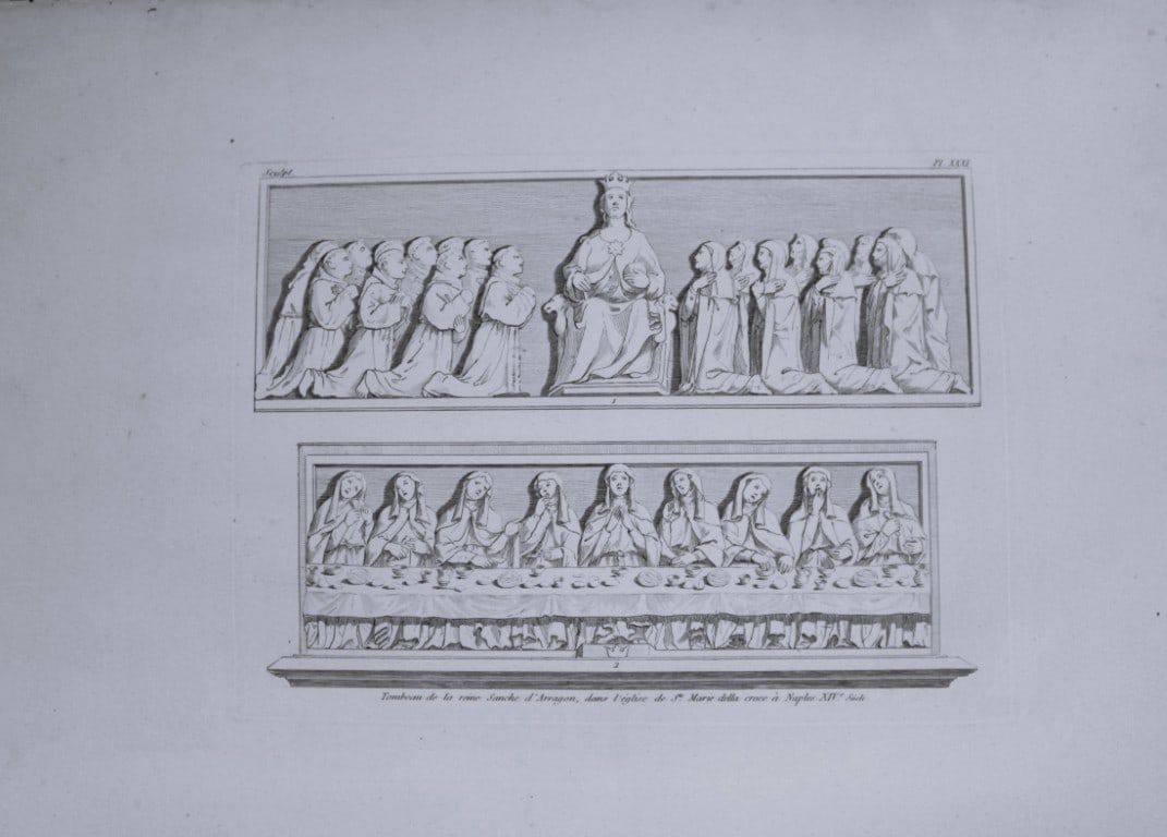 Seroux D'Agincourt - Engraving of monuments in France 1823: This engraving is from Histoire de l'art par les monumens, depuis sa de?cadence au IVe sie?cle jusqu'a? son renouvellement au XIVe (History of art through monuments, from its decline in the 4th centur