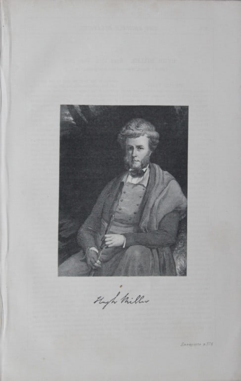 William Bonner - Hugh Miller engraved by J Sartain c1840: This engraving of Hugh Miller, a Scottish geologist, essayist and newspaper editor,was engraved by J Sartain after William Bonner4 c1840.Size: 4in x 3in (10cm x 8cm)