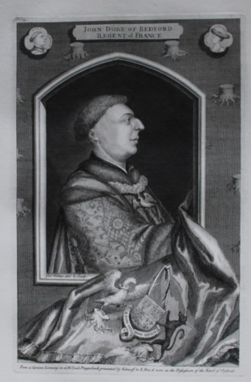 George Vertue - Rare folio engraving of John, Duke of Bedford 1736 (1 of 1)