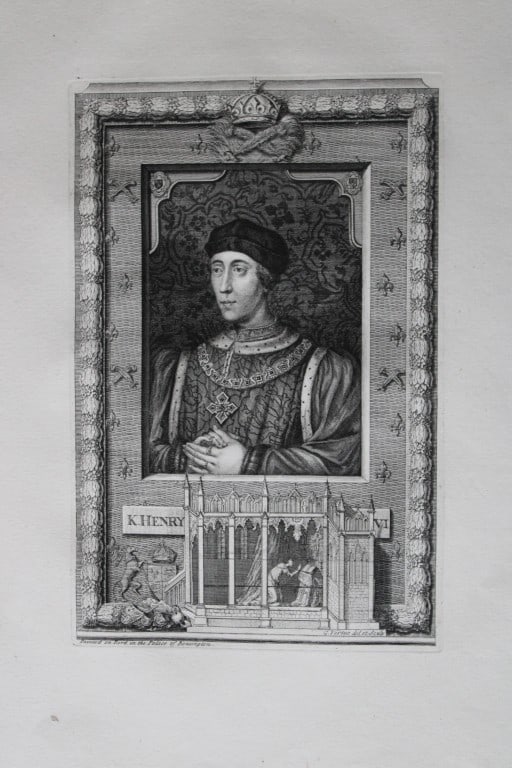 George Vertue - Rare folio engraving Henry VI 1736 (1 of 2)