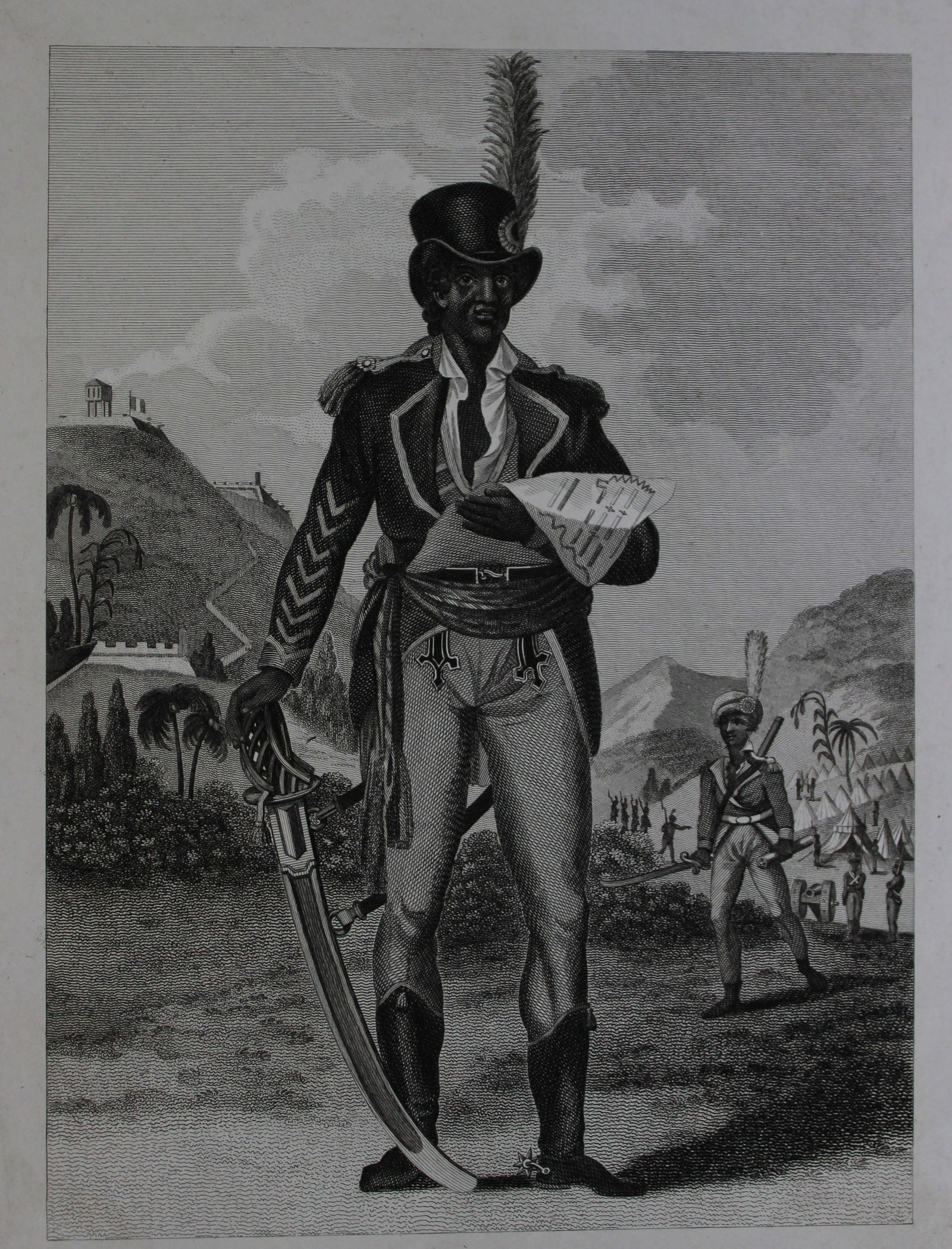 Marcus Rainford - Engraving of Toussaint L'Ouverture by John Barlow 1805. (1 of 3)