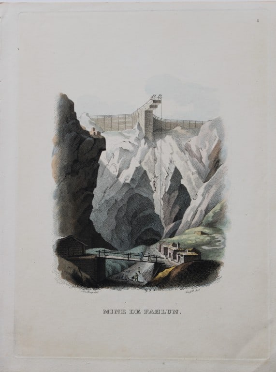 Sandberg - 2 lithographs by Forssell of Ornas and Fahlun, Sweden 1836: These hand-coloured lithograhs of Swedish folk costumes are from Une Annee en Suede by CD Forssell and JG Sandberg. Published by LJ Hjerta, Stockholm 1836.The plates depict Swedish landscapes, buildin