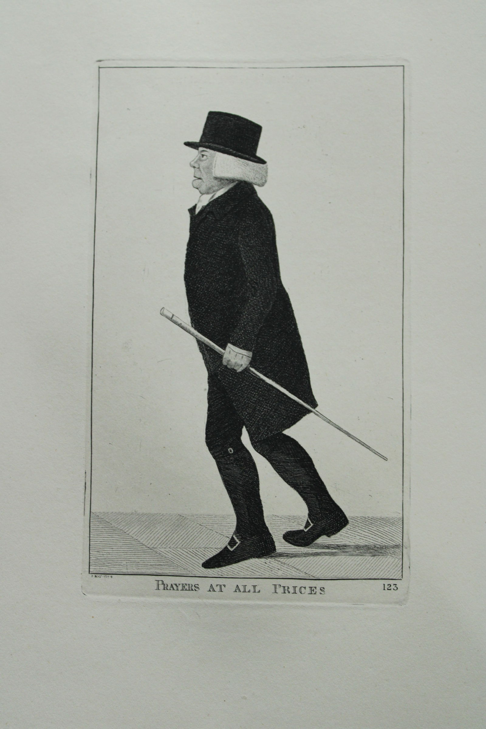 John Kay - 2 etchings of Scottish characters 1877: These engravings are from A Series of Original Portraits and Caricature Etchings by John Kay. Published by Adam and Charles Black, Edinburgh, 1877. These prints feature: Kay was a caricaturist, engrav