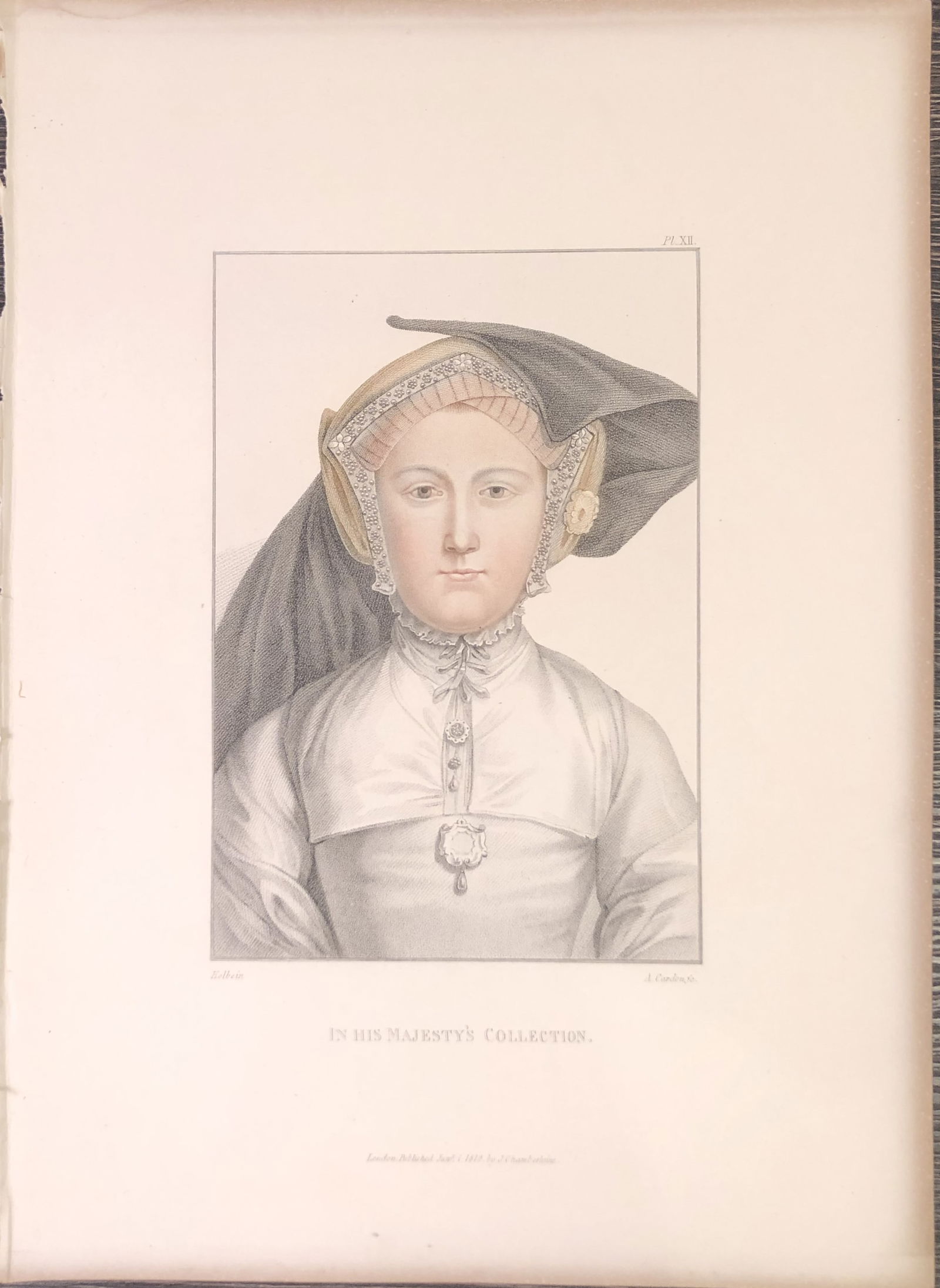 Portrait of Unknown Lady by Hans Holbein 1828 (1 of 1)