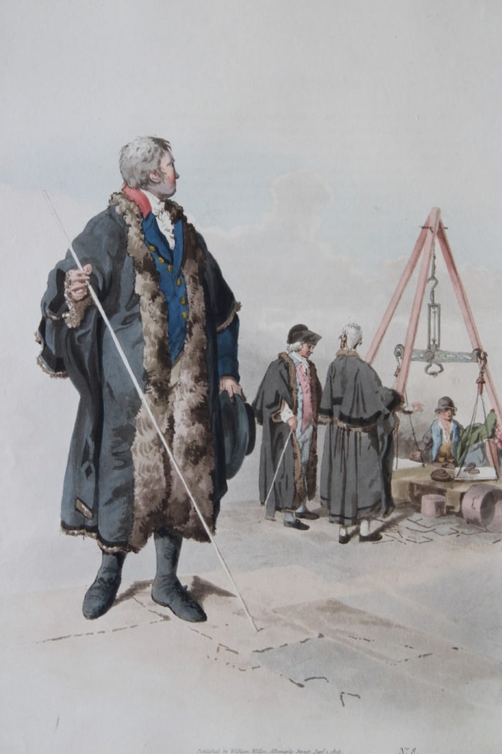 William H Pyne - Wardmote Inquest 1808: This aquatint engraving is from The Costumes of Great Britain designed, engraved and written by William Henry Pyne, published in 1808 by William Miller, London. Size: Approx 14in x 10.25in (36cm x 26c