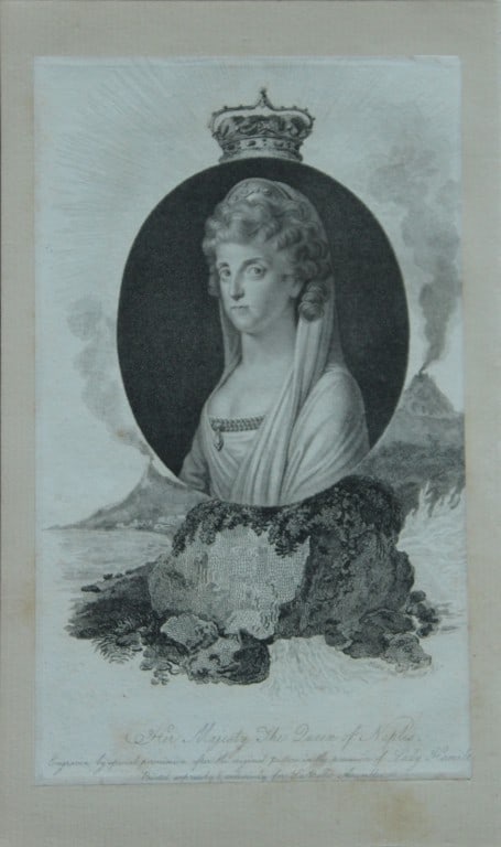 Marie Bourlier - Her Majesty The Queen of Naples 1807: Size: approx 6.5in x 8.5in (16cm x 21cm)