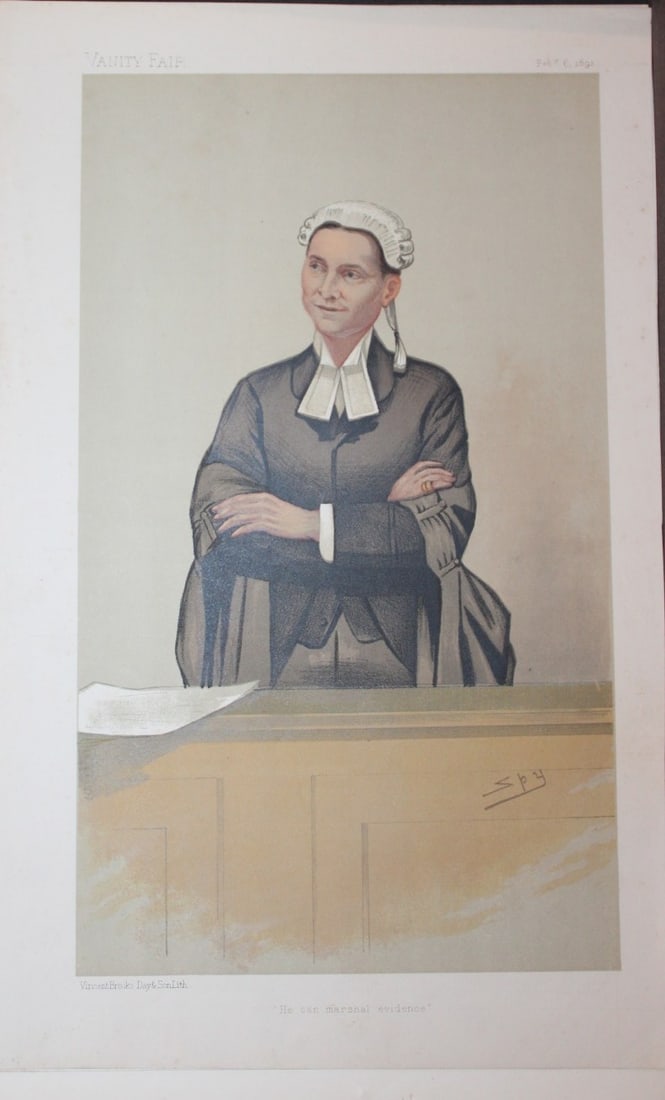 Charles Willie Mathews QC - He can marshal evidence by Spy 1892 (1 of 2)