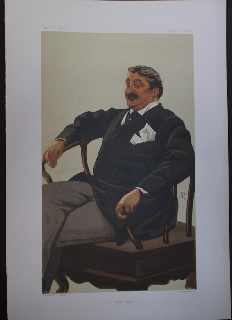 Colonel James Farquharson of Invercauld - The Queen's landlord by JTJ 1876: This print was drawn by the French artist James Tissot (Coide and JTJ).Vanity Fair was subtitled A Weekly Show of Political, Social and Literary Wares and was founded by Thomas Gibson Bowles (who sign