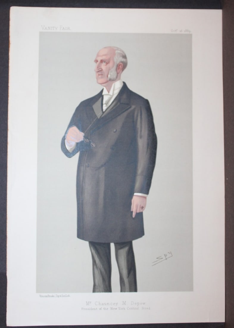 Chauncey M Depew - President of the New York Central Road by Spy 1889 (1 of 3)