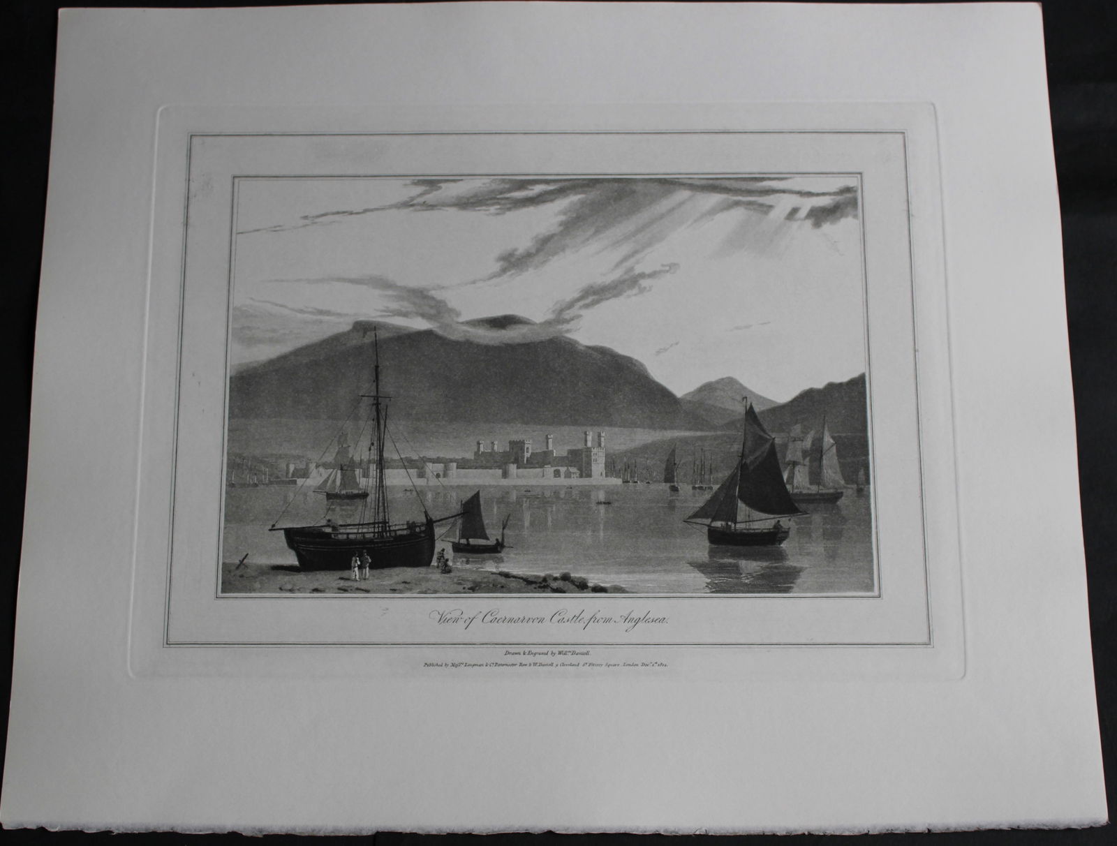W Daniell - Caernarvon Castle from Anglesea c1820 (1 of 2)
