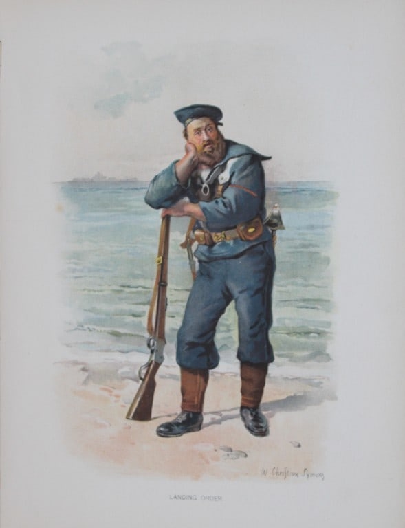 WC Symons - Landing Order 1890: This illustration is from the magnificent three-volume history of the British Navy entitled Her Majesty's Navy, published in London between 1890 and 1893, at the height of Queen Victoria's British Emp