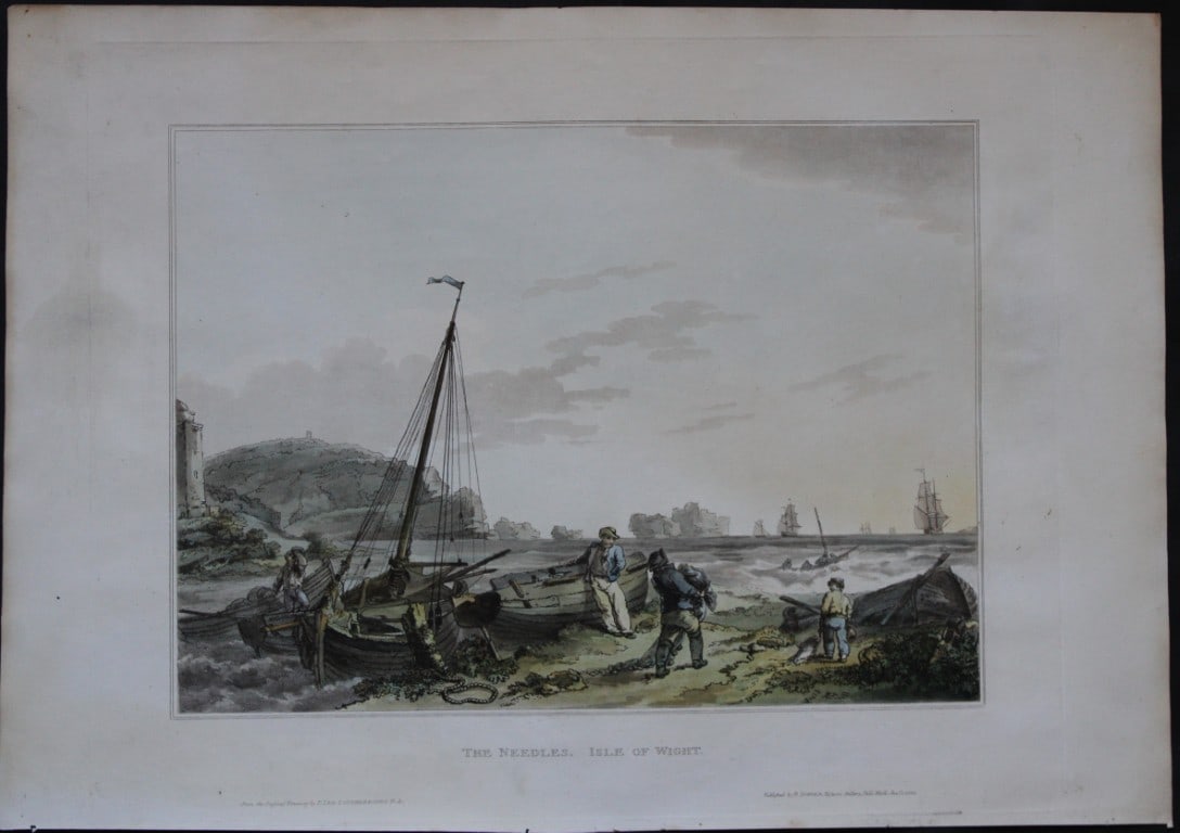 de Loutherbourg - Aquatint of Needles, Isle of Wight 1805 (1 of 2)