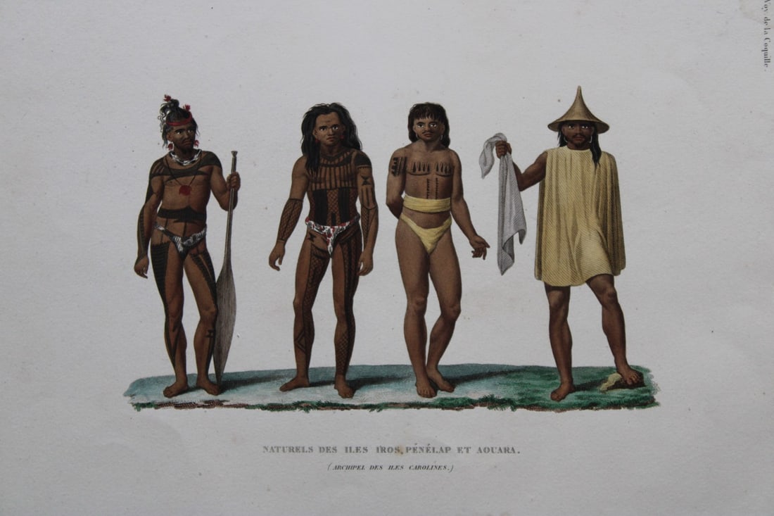 Duperrey - Native people of Caroline Islands 1826 (1 of 2)