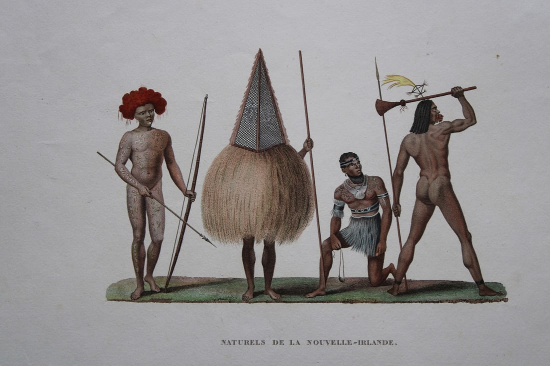 Duperrey - Native people of New Ireland island 1826 (1 of 2)