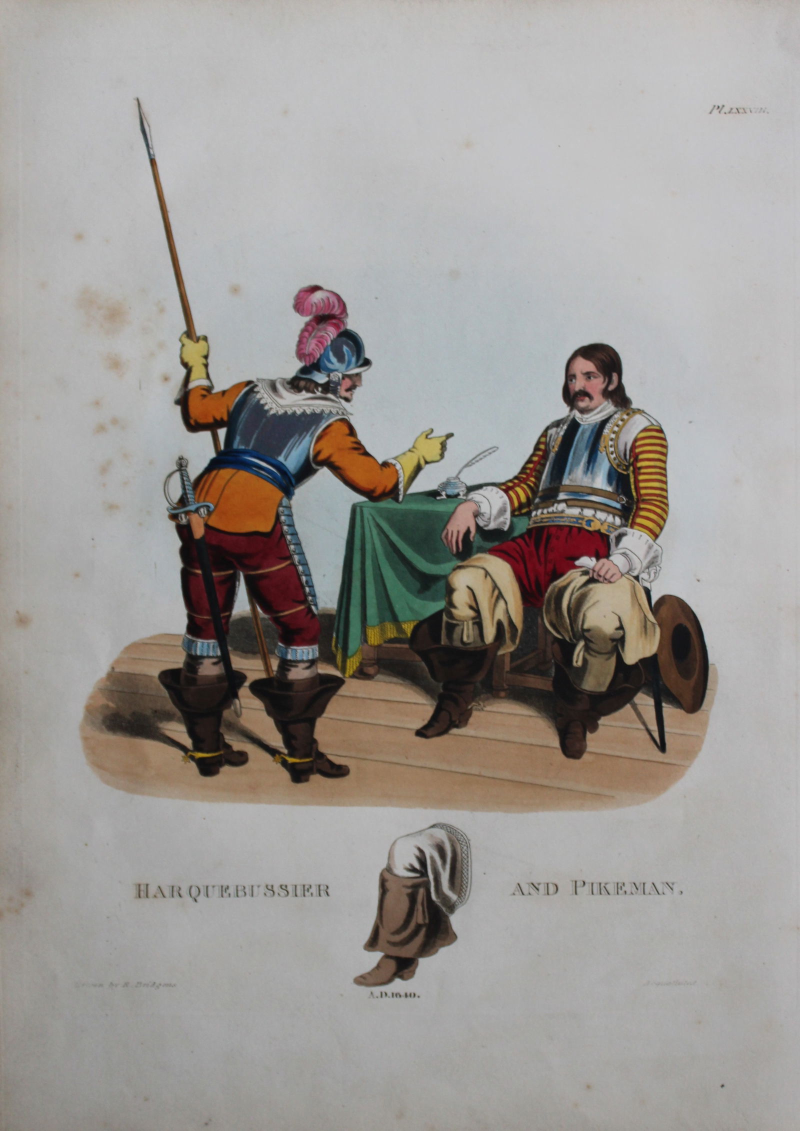Harquebussier and Pikeman by Samuel Meyrick 1842 (1 of 1)