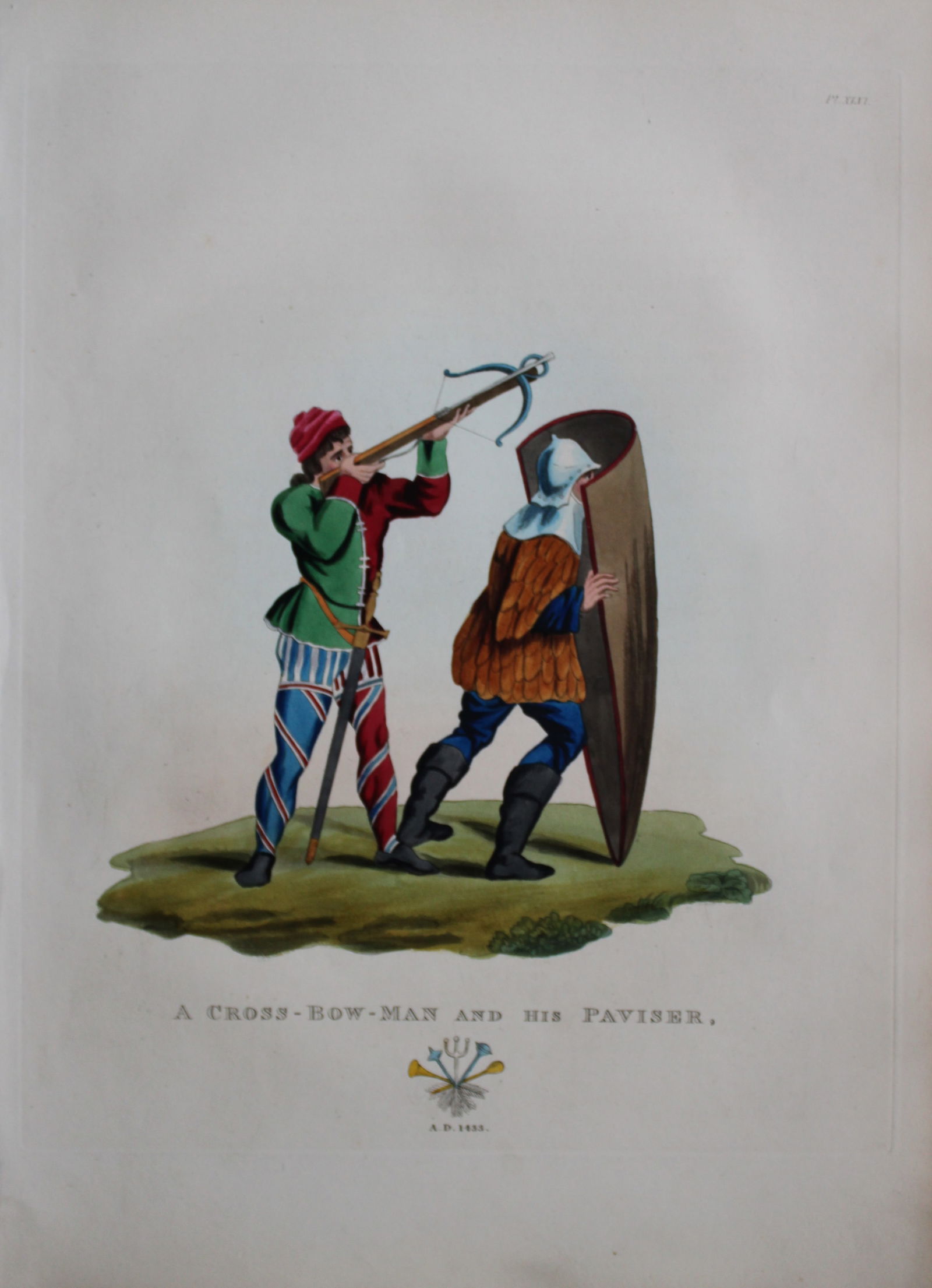 A Crossbow Man and his Paviser by Samuel Meyrick 1842 (1 of 1)