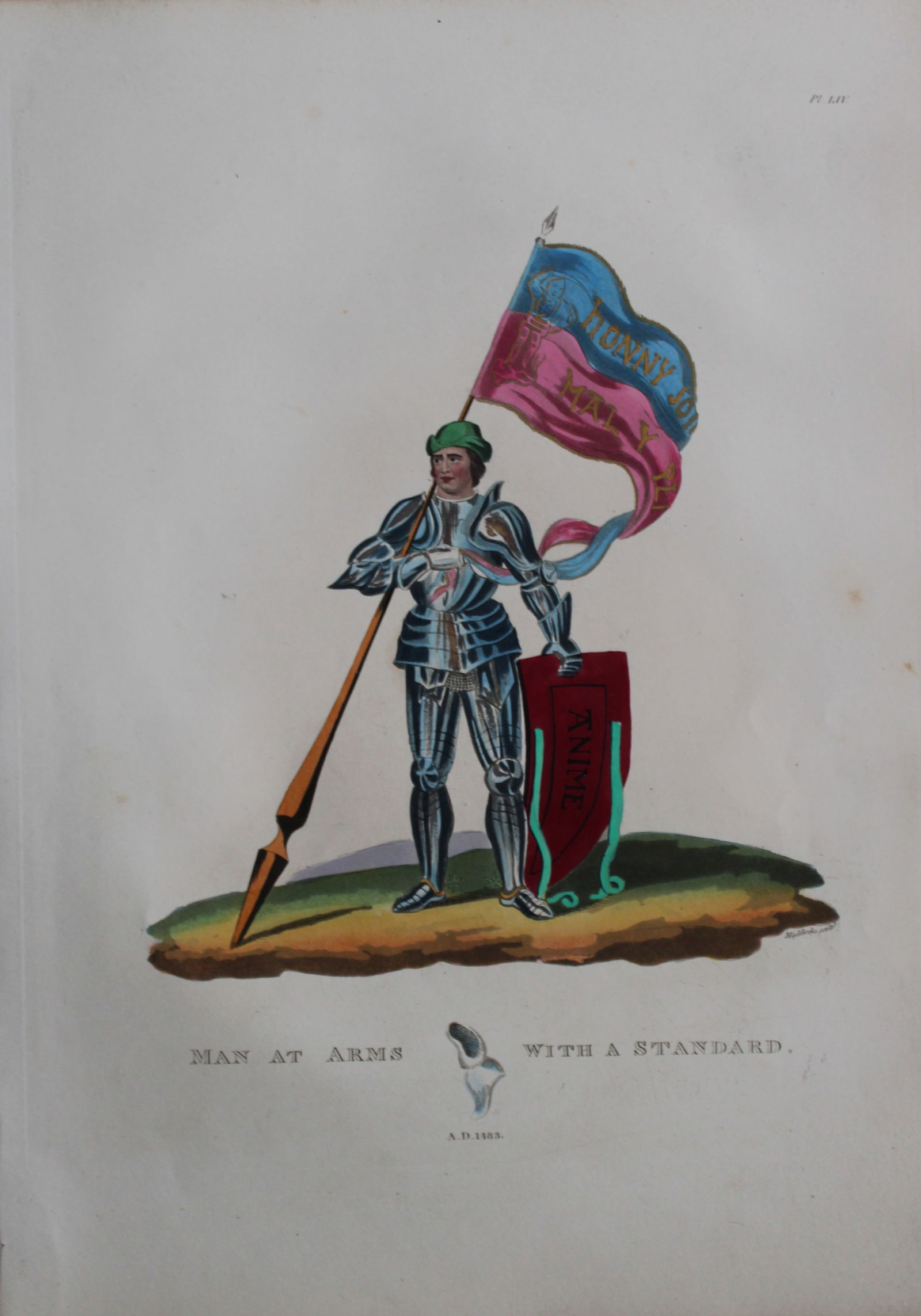 Man at Arms with a Standard by Samuel Meyrick 1842 (1 of 1)