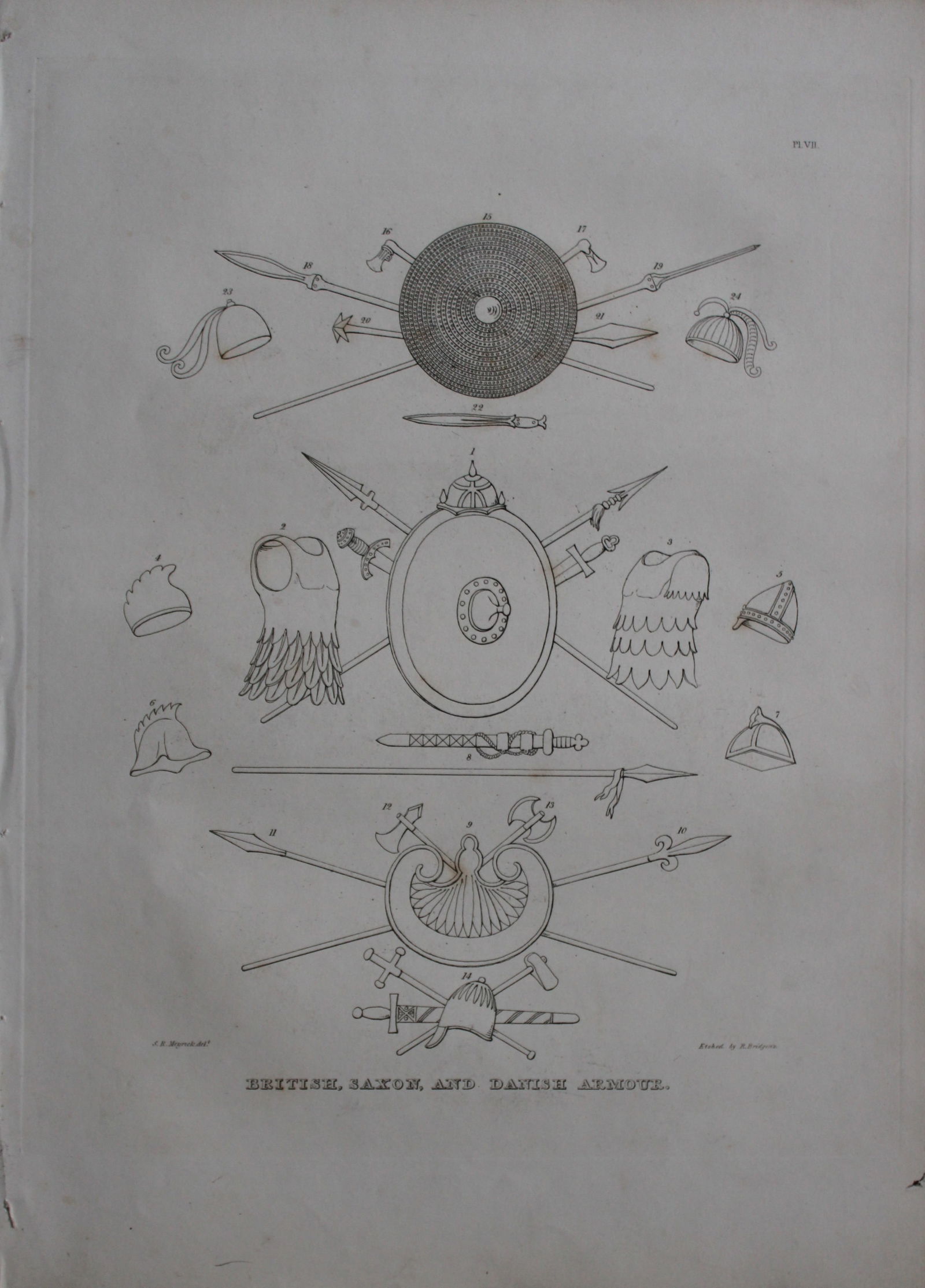 Saxon and Danish Armour by Samuel Meyrick 1842 (1 of 1)