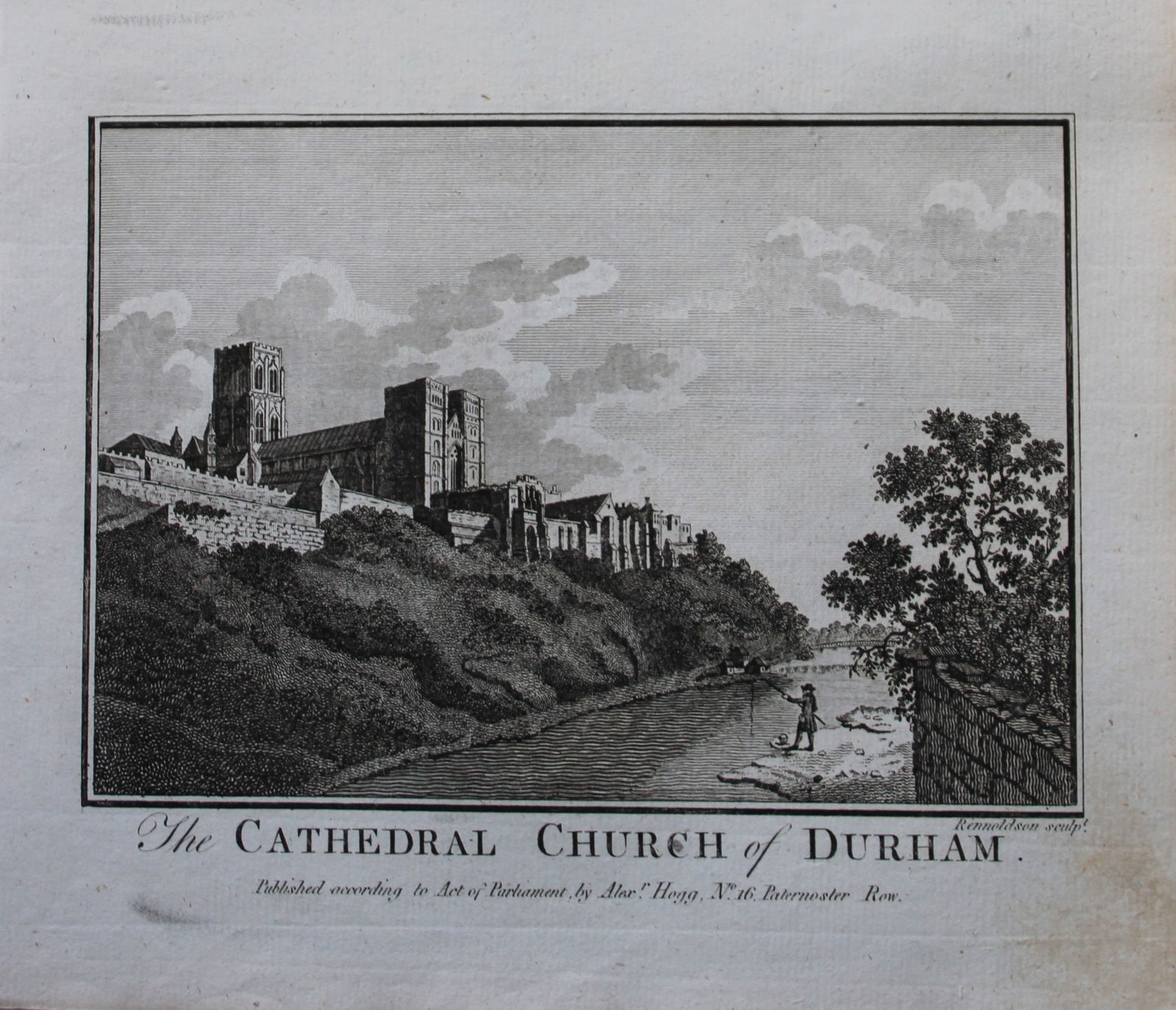 Alex Hogg - Durham Cathedral 1786: This copperplate engraving is from Historical Descriptions of new and elegant picturesque views of the antiquities of England and Wales? by Henry Boswell. Published by Alex Hogg, London, 1786. Size: a