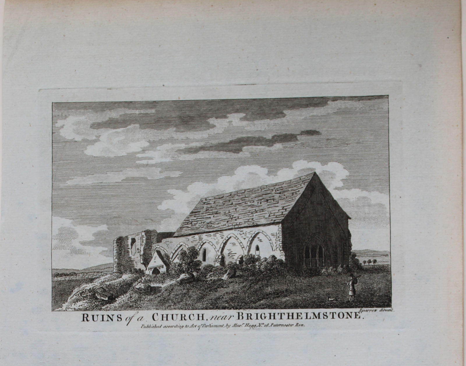 Alex Hogg - Church at Brighthelmstone, Sussex 1786 (1 of 1)