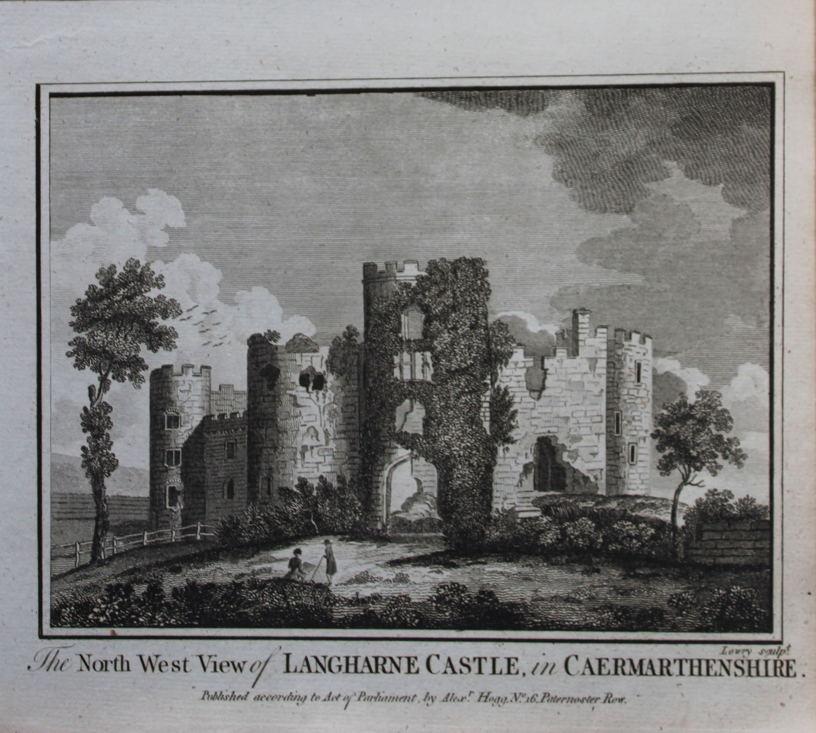 Alex Hogg - Langharne Castle, Caermarthenshire 1786 (1 of 1)