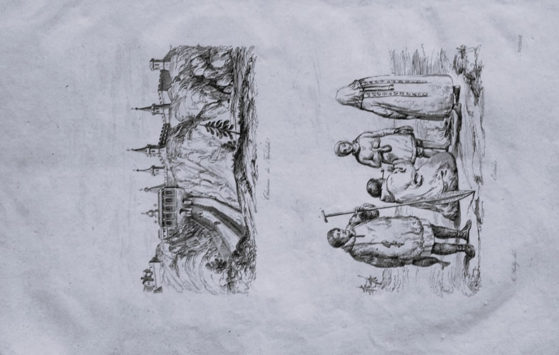 Julien Boilly - Engraving of Picturesque Views in Asia 1839: This engraving is from Voyage Pittoresque en Asie et en Afrique by Jean-Baptiste Eyries. Published by Furne et Cie, Paris 1839.These engravings by Julien Boilly illustrate ancient and modern travels i