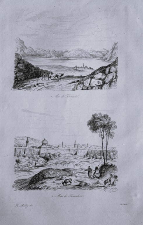Julien Boilly - Engraving of Picturesque Views in Asia 1839: This engraving is from Voyage Pittoresque en Asie et en Afrique by Jean-Baptiste Eyries. Published by Furne et Cie, Paris 1839.These engravings by Julien Boilly illustrate ancient and modern travels i
