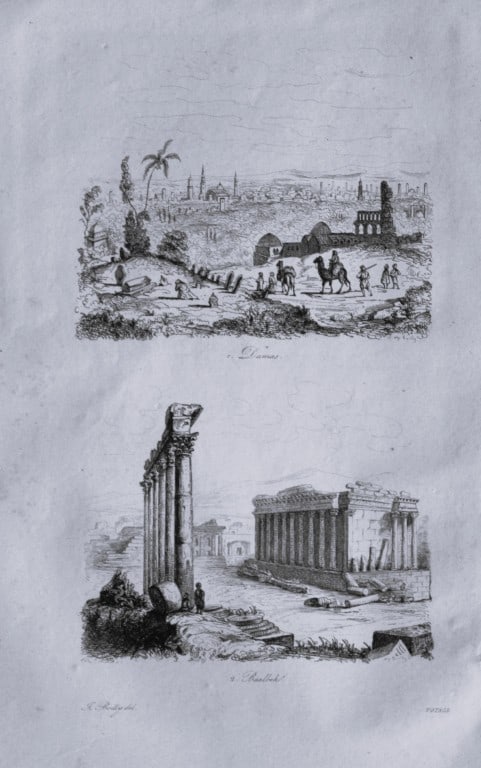 Julien Boilly - Engraving of Picturesque Views in Asia 1839: This engraving is from Voyage Pittoresque en Asie et en Afrique by Jean-Baptiste Eyries. Published by Furne et Cie, Paris 1839.These engravings by Julien Boilly illustrate ancient and modern travels i
