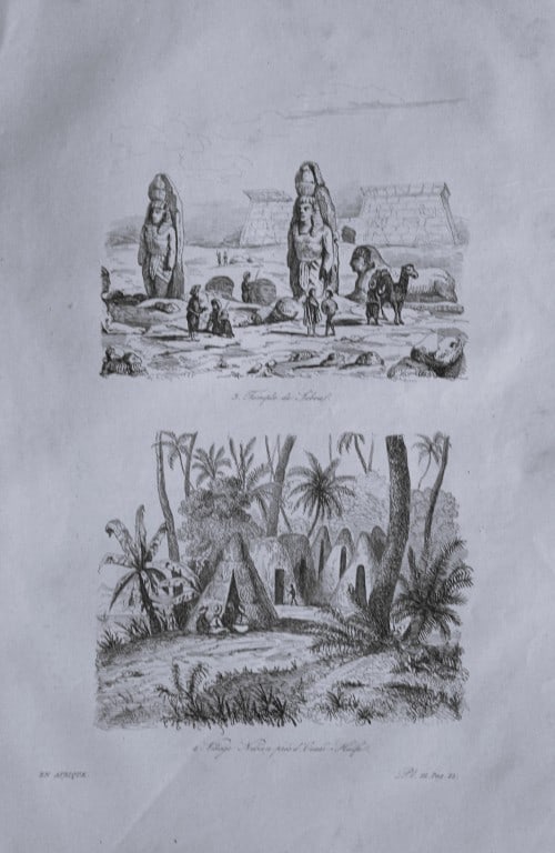 Julien Boilly - Engraving of Picturesque Views in Asia 1839: This engraving is from Voyage Pittoresque en Asie et en Afrique by Jean-Baptiste Eyries. Published by Furne et Cie, Paris 1839.These engravings by Julien Boilly illustrate ancient and modern travels i