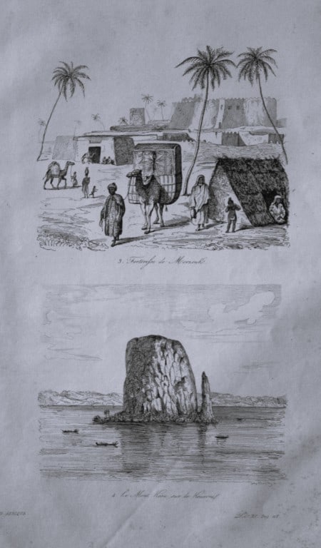 Julien Boilly - Engraving of Picturesque Views in Asia 1839: This engraving is from Voyage Pittoresque en Asie et en Afrique by Jean-Baptiste Eyries. Published by Furne et Cie, Paris 1839.These engravings by Julien Boilly illustrate ancient and modern travels i