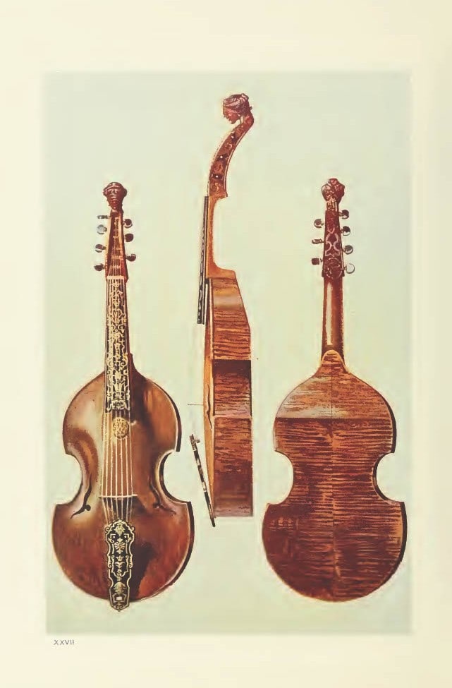 Hipkins - Rare lithograph of the Viola D'Amore by W Gibb 1888 (1 of 1)