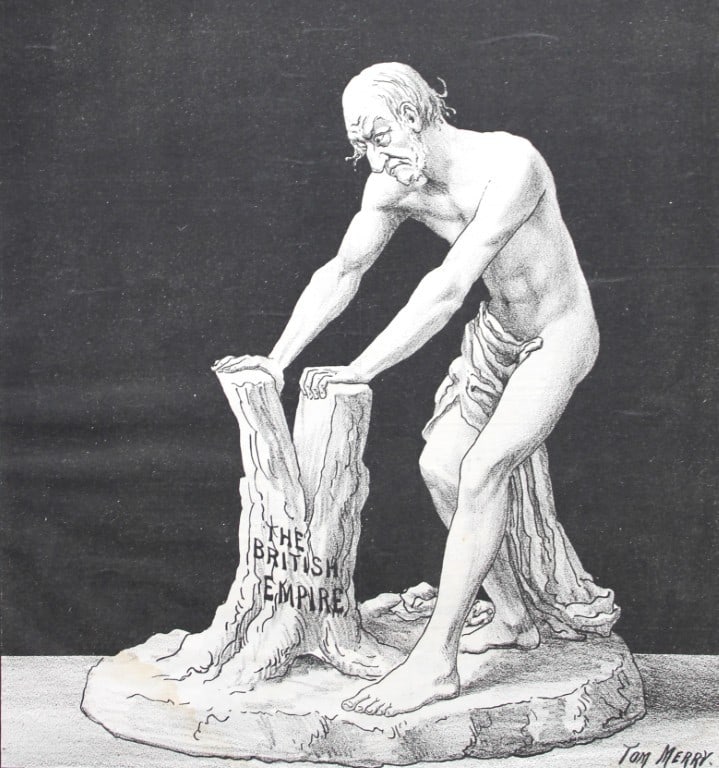 Tom Merry political cartoon - Pottery No. 6 The Modern Milo 1887 (1 of 2)