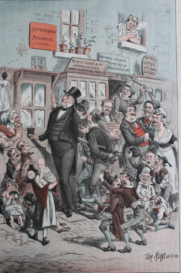 Tom Merry political cartoon - The People's Pecksniff No. 5 1887 (1 of 2)