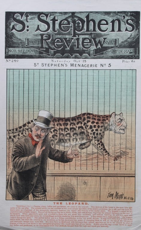 Tom Merry political cartoon - St Stephen's Menagerie No. 5 1887 (1 of 2)