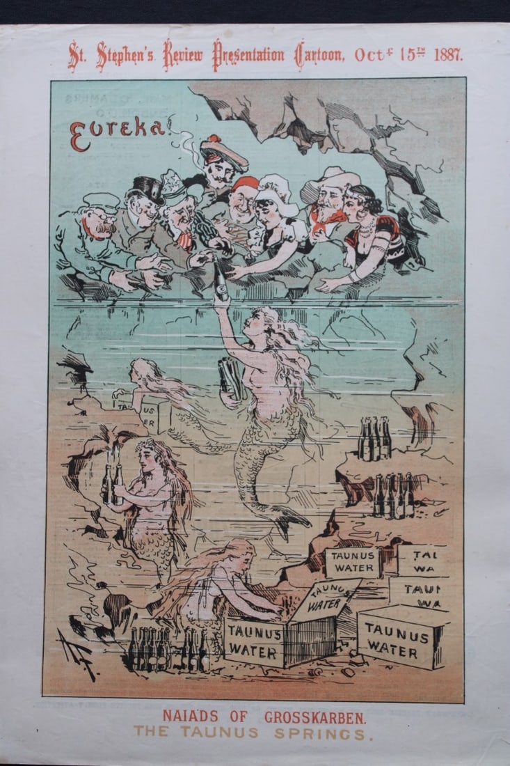 Tom Merry political cartoon - Naiads of Grosskaben 1887 (1 of 2)