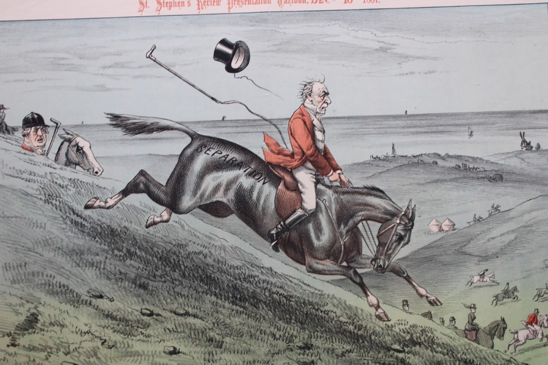 Tom Merry political cartoon - Bolted 1887 (1 of 2)