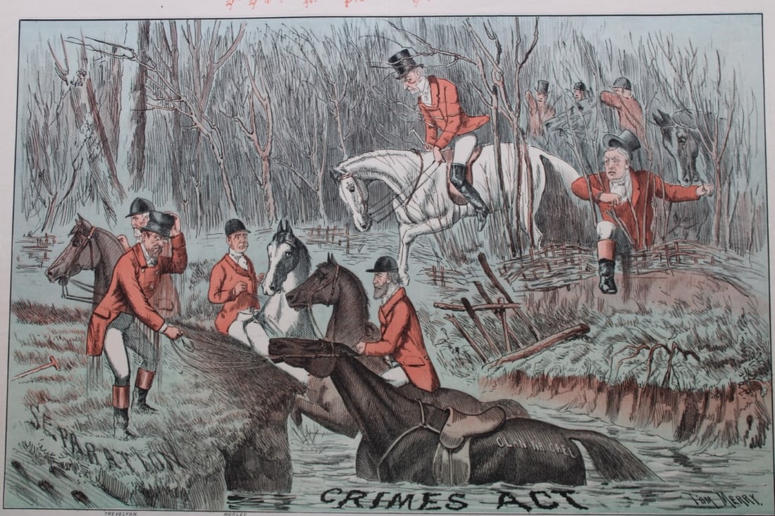 Tom Merry political cartoon - The Crimes Act Stops The Way 1887 (1 of 2)