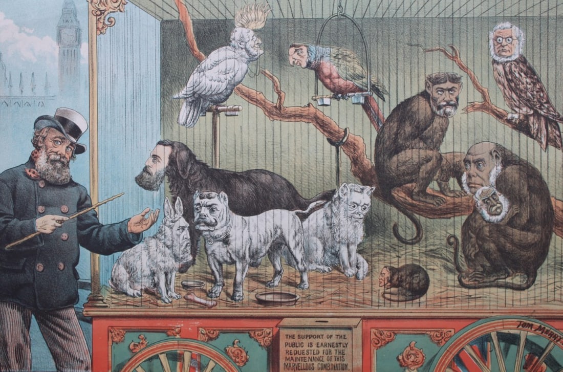 Tom Merry political cartoon - The Happy (Union) Family 1887 (1 of 2)