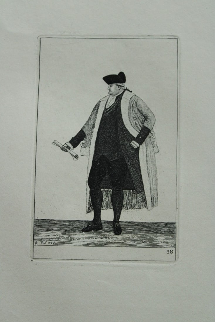 John Kay - 2 etchings of Scottish characters 1877: These engravings are from A Series of Original Portraits and Caricature Etchings by John Kay. Published by Adam and Charles Black, Edinburgh, 1877. Kay was a caricaturist, engraver and miniature paint