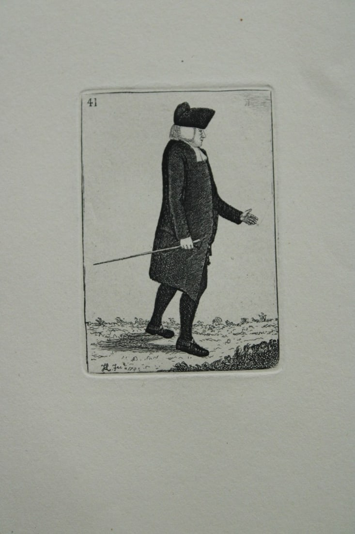 John Kay - 2 etchings of Scottish characters 1877: These engravings are from A Series of Original Portraits and Caricature Etchings by John Kay. Published by Adam and Charles Black, Edinburgh, 1877. Kay was a caricaturist, engraver and miniature paint