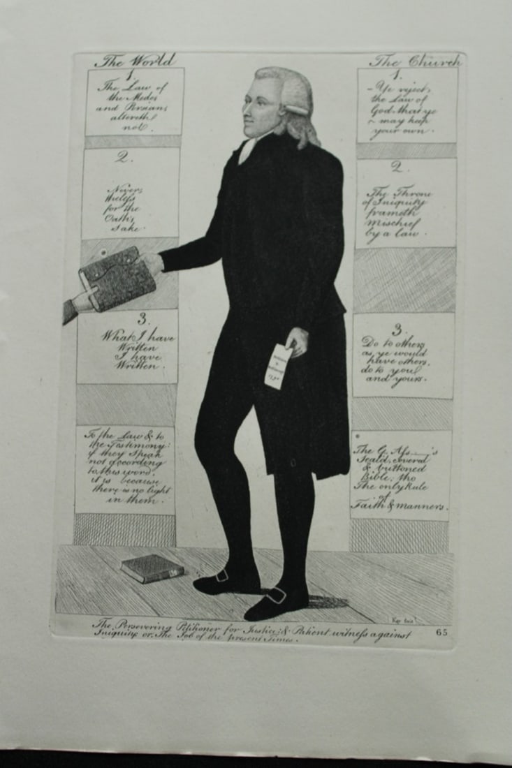 John Kay - 2 etchings of Scottish characters 1877: These engravings are from A Series of Original Portraits and Caricature Etchings by John Kay. Published by Adam and Charles Black, Edinburgh, 1877. Kay was a caricaturist, engraver and miniature paint