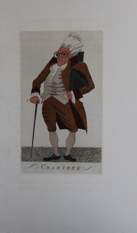 R Ben Sussan - 2 hand-coloured etchings from The School for Scandal by Sheridan 1934: Crabtree and Rowley. These hand coloured etchings by Rene Ben Sussan are from The School for Scandal ? A Comedy by R Sheridan. Published in Oxford and printed for the Members of the Limited Editions C